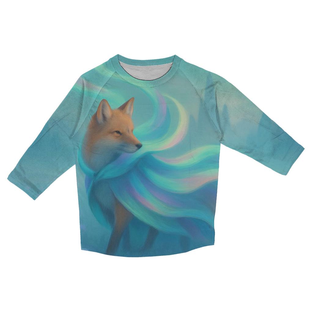 Random Aurora Foxglove printed three quarter sleeve shirts