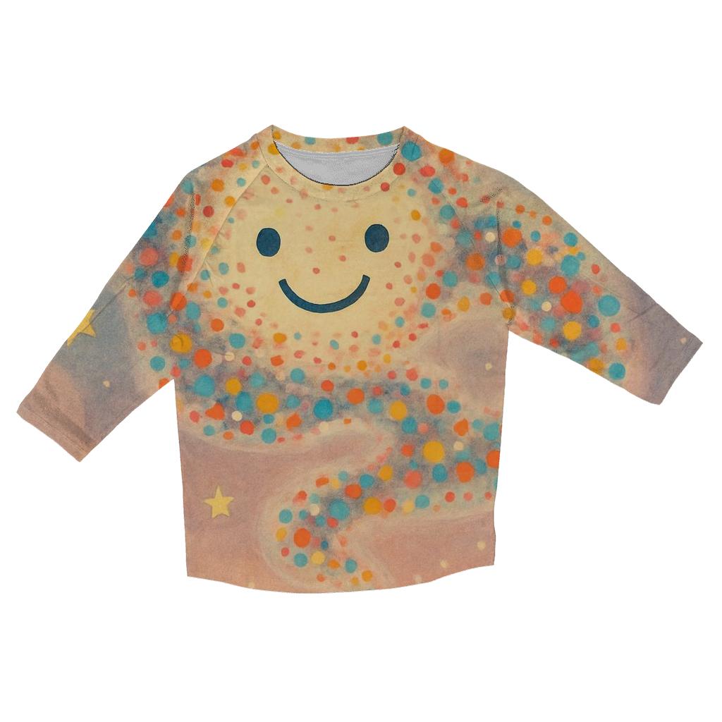 Random Polka Dot Nebula stylish quarter sleeve tops