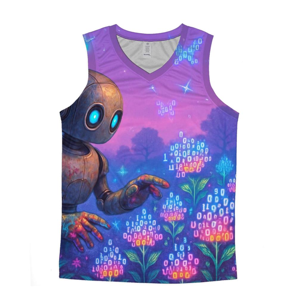 Random Binary Garden custom tank tops