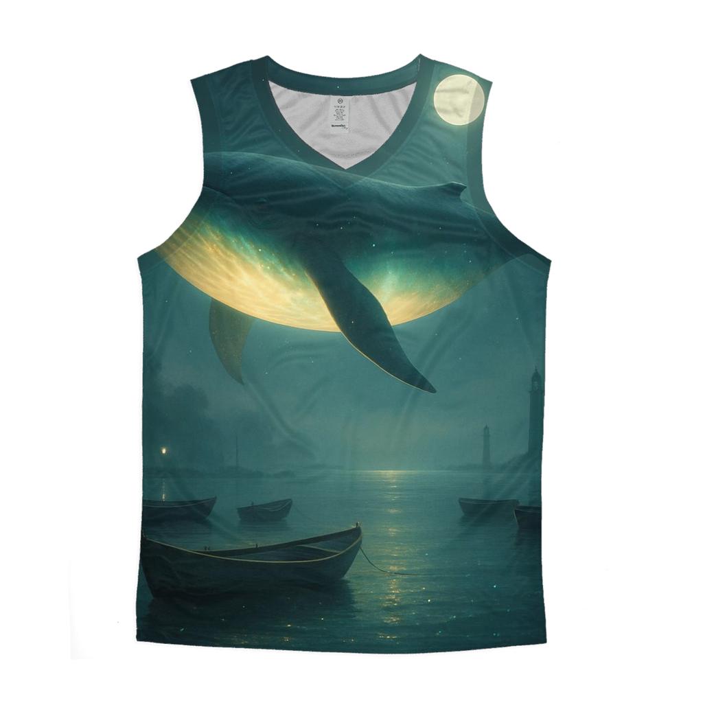 Random Lantern Whale personalized athletic tanks