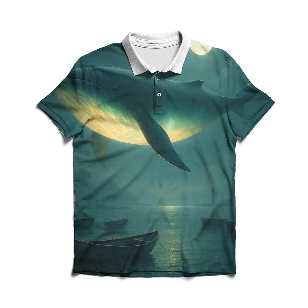 Random Lantern Whale stylish collar polo tees