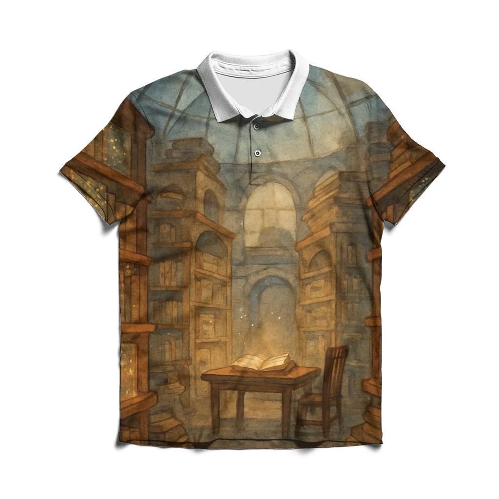 Random Lantern Library personalized polo shirts
