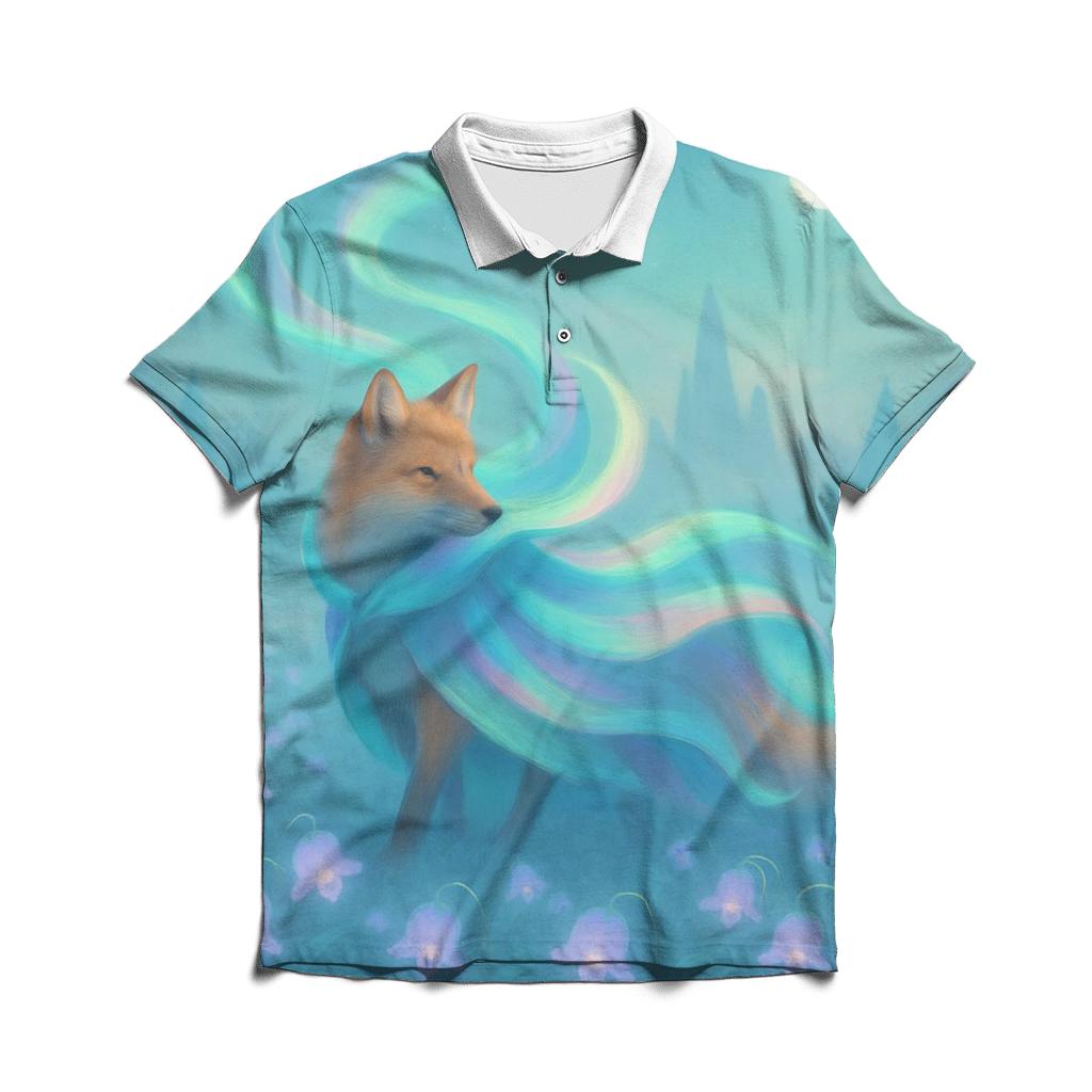 Random Aurora Foxglove branded logo polo shirts