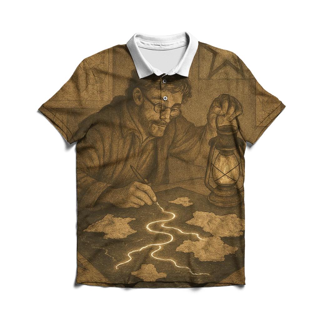 Random Lantern Cartographer designer slim fit polos