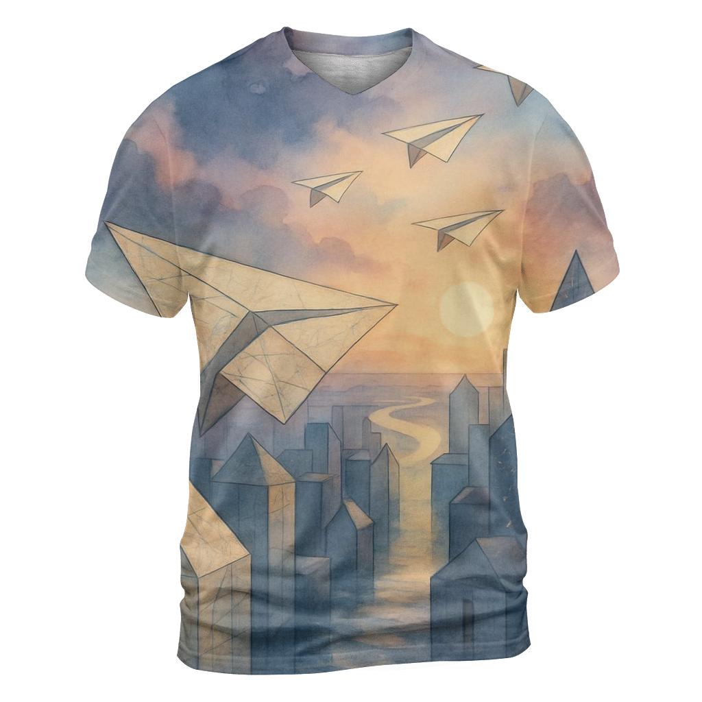 Random Paperplane Voyager personalized full print shirts