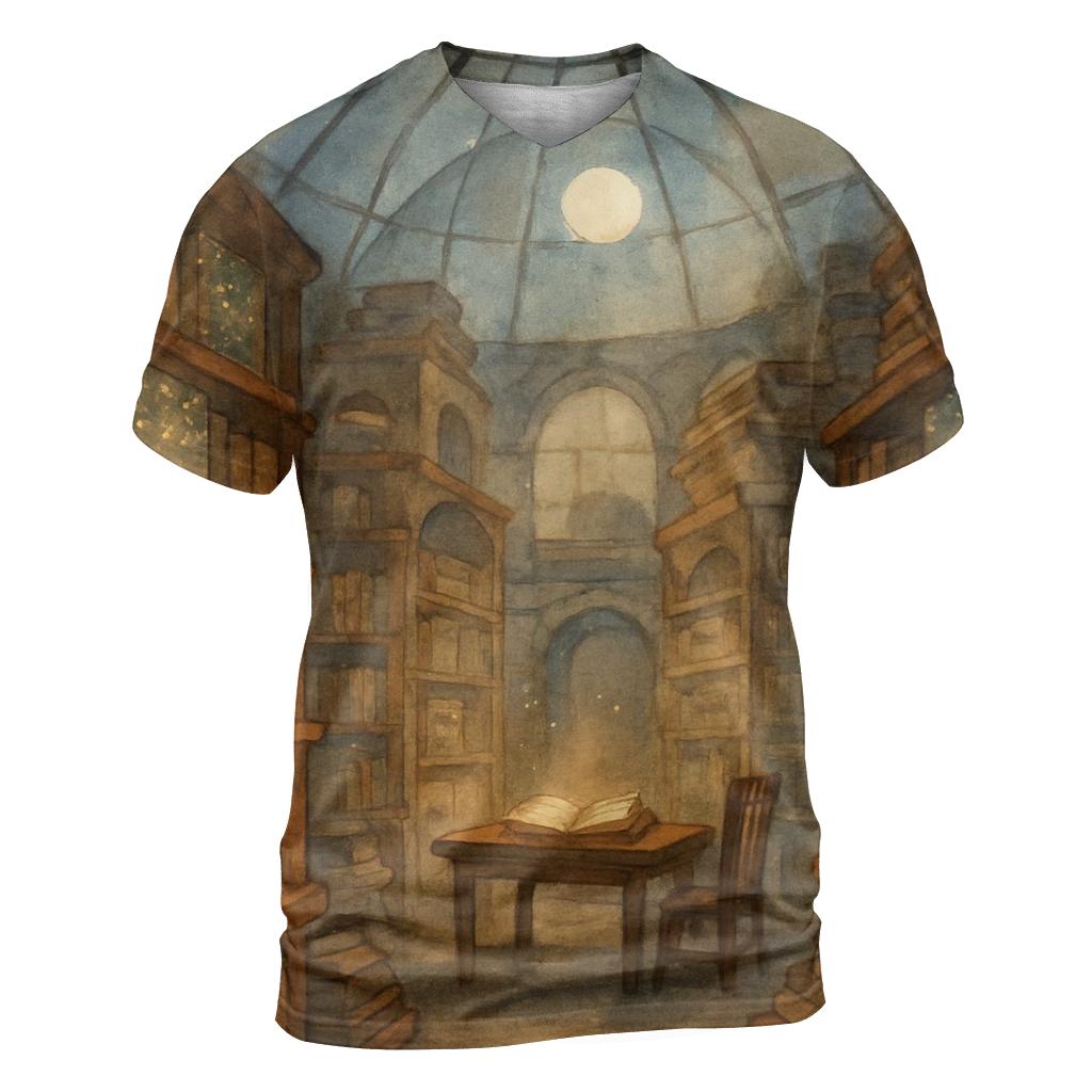 Random Lantern Library designer pattern shirts