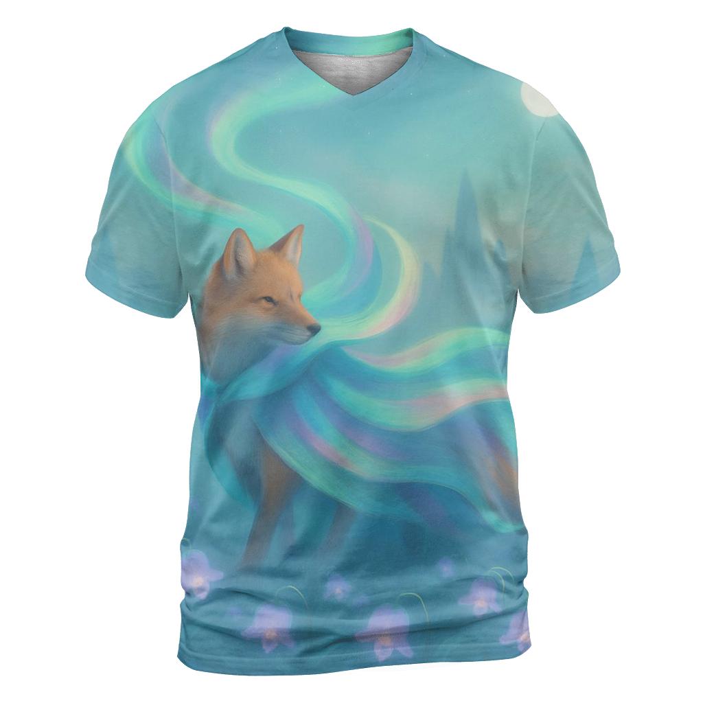 Random Aurora Foxglove vibrant all-over design tees