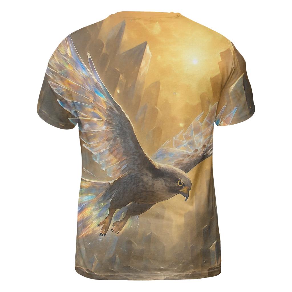 Random Glasswing Falcon vibrant all-over design tees