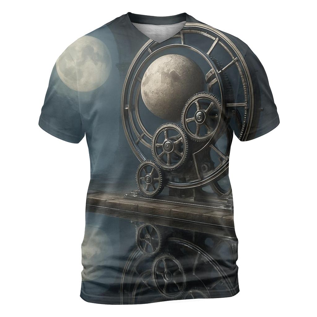 Random Moonlit Mechanism designer pattern shirts