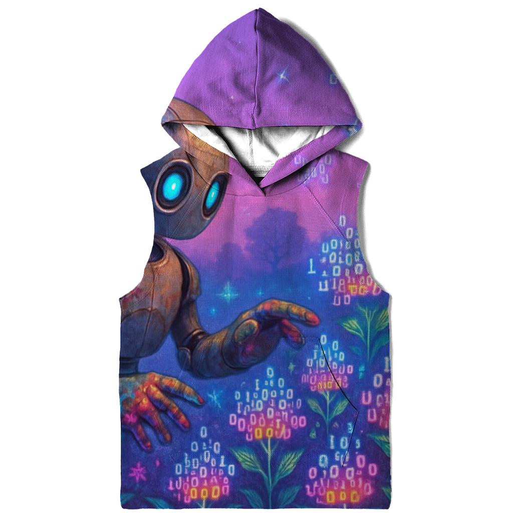 Random Binary Garden embroidered hoodies