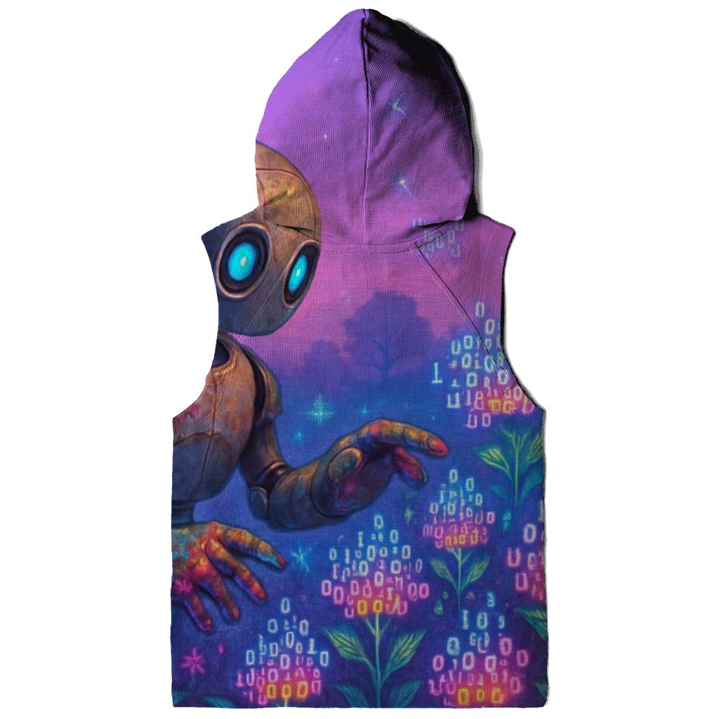 Random Binary Garden embroidered hoodies