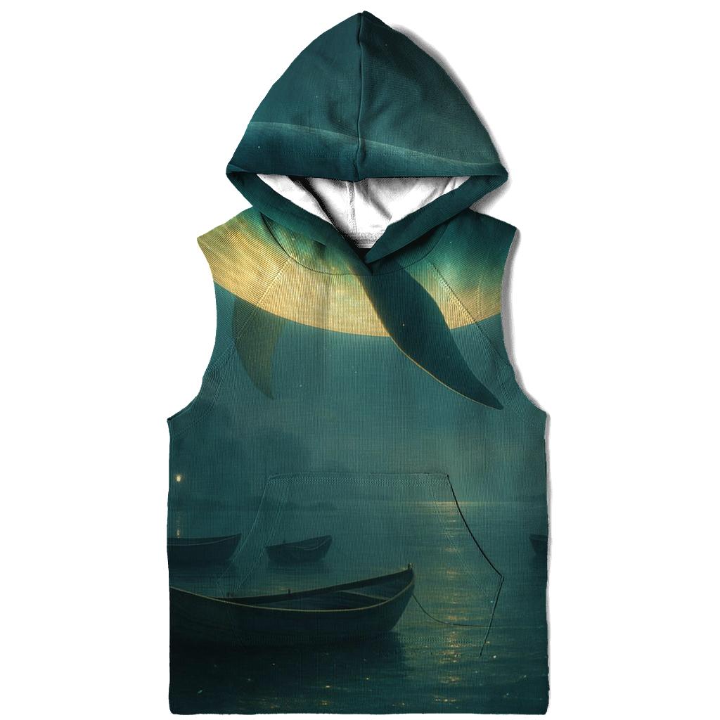 Random Lantern Whale pullover hoodies