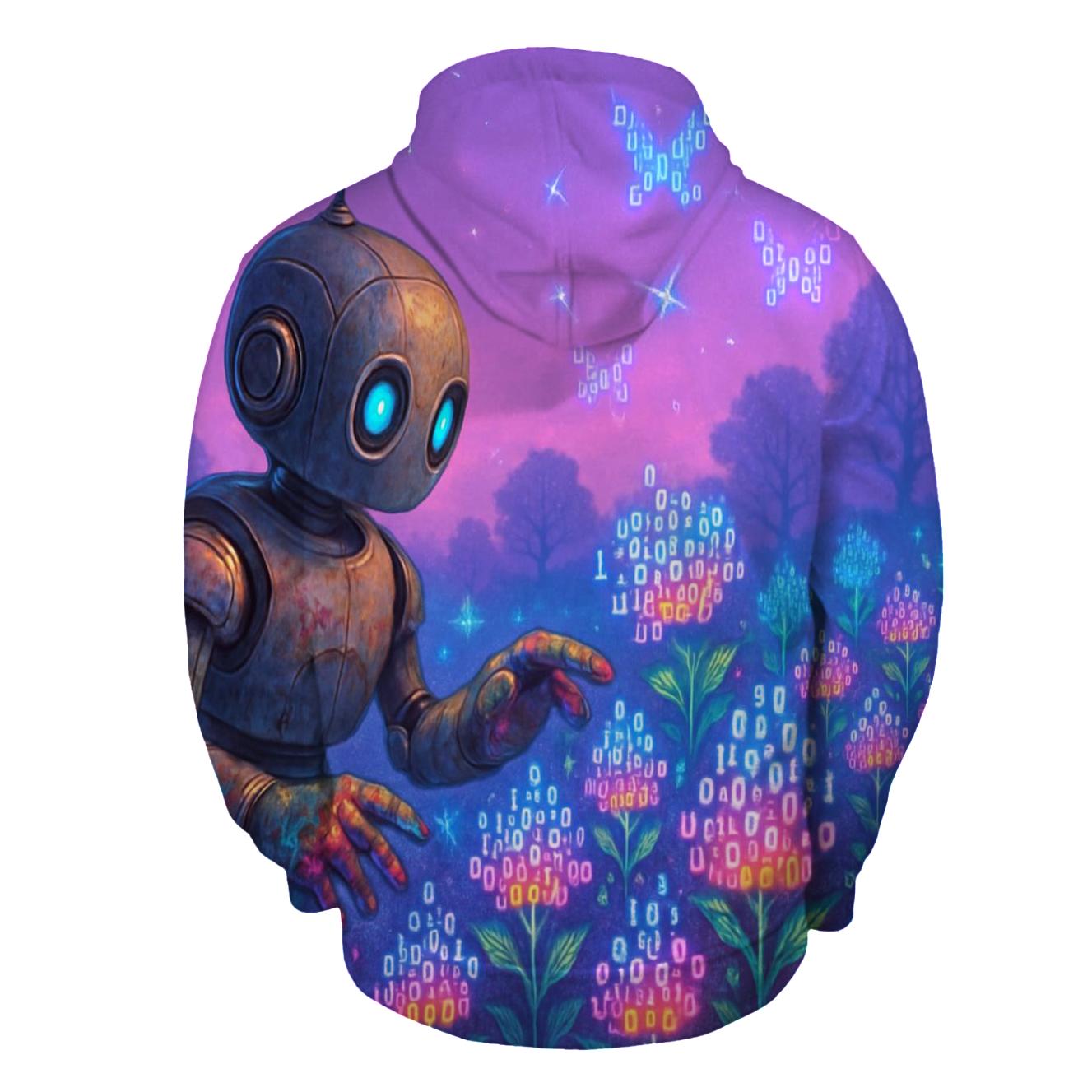 Random Binary Garden premium hoodies