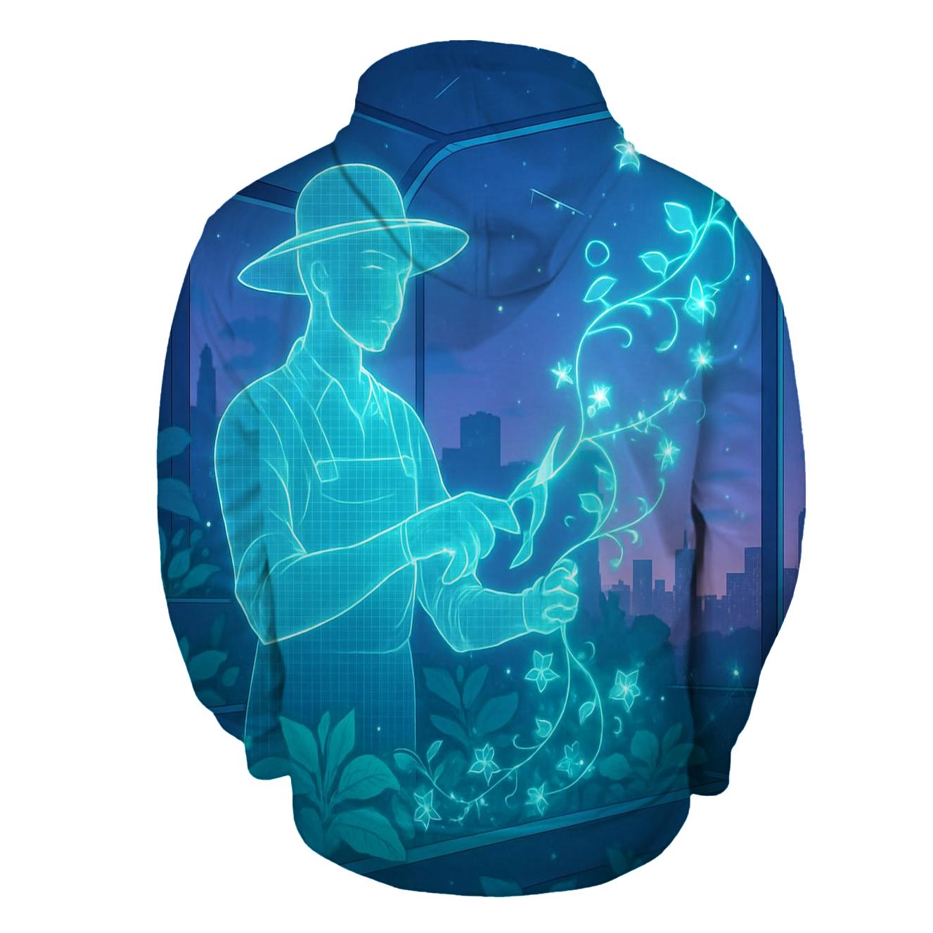 Random Hologram Gardener graphic hoodies