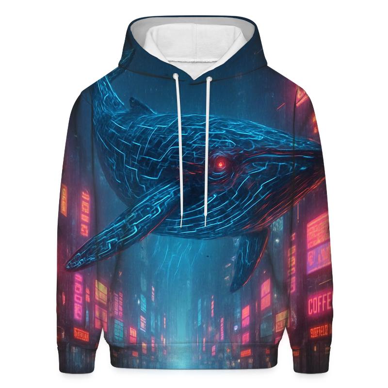 Random Circuit Whale graphic hoodies