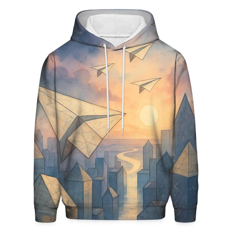 Random Paperplane Voyager printed hoodies
