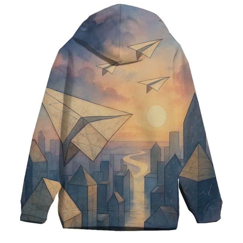 Random Paperplane Voyager printed hoodies