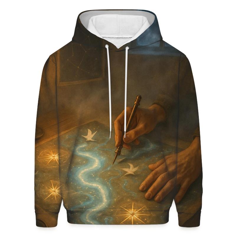 Random Midnight Cartographer pullover hoodies