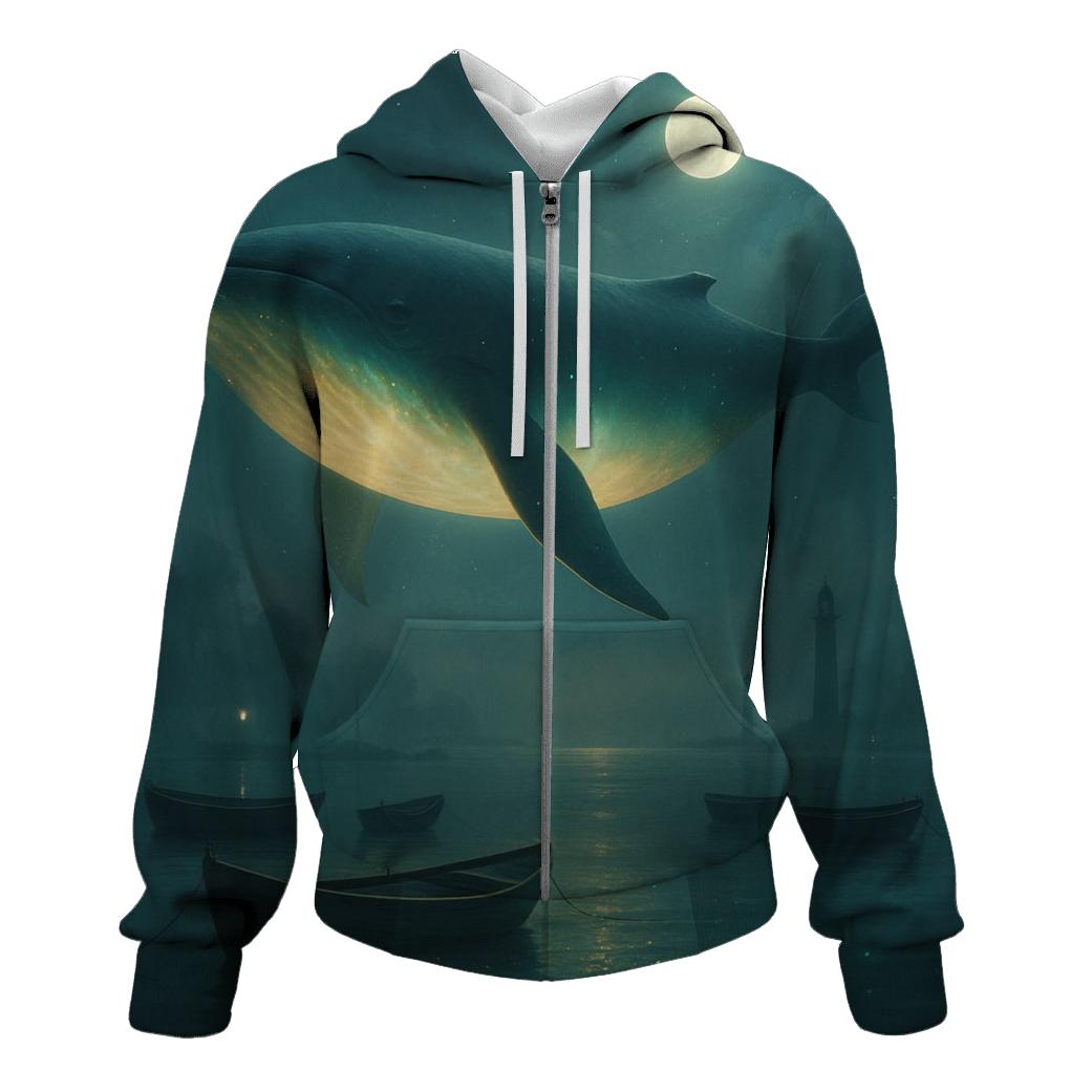 Random Lantern Whale custom hoodies