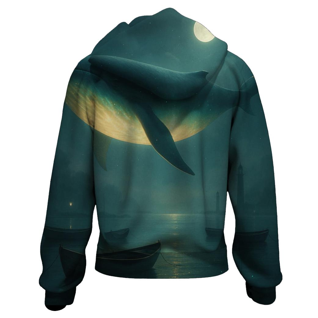 Random Lantern Whale custom hoodies