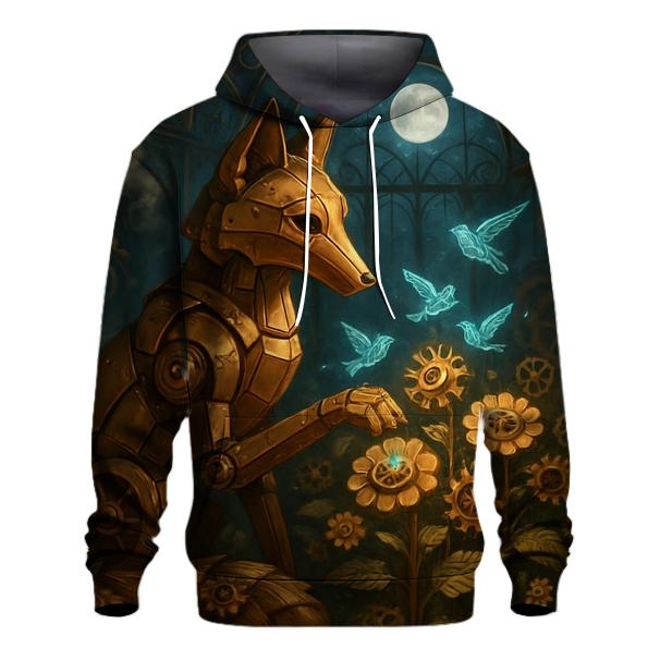 Random Mechanical Foxglove embroidered hoodies