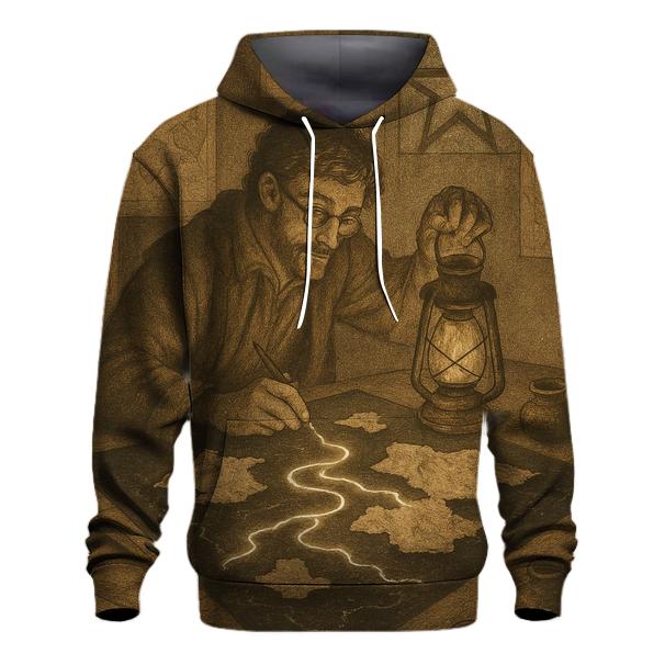 Random Lantern Cartographer printed hoodies