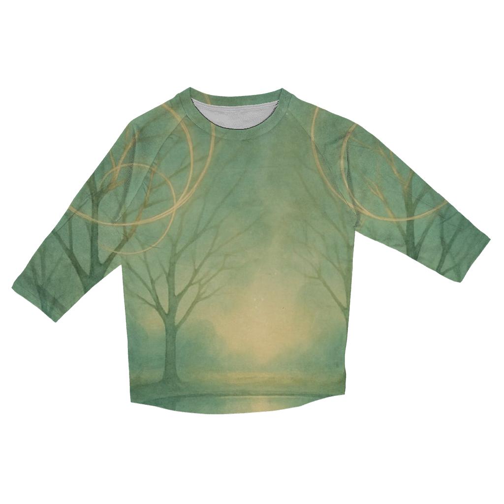 Luminous Grove casual three quarter sleeve shirts