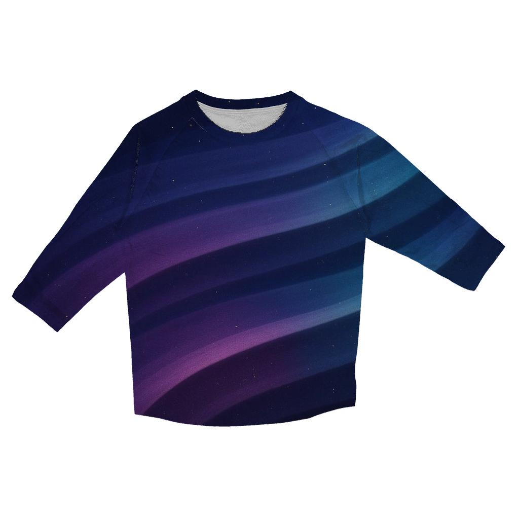 Nebula Ribbon Gradient fashion 3/4 sleeve shirts