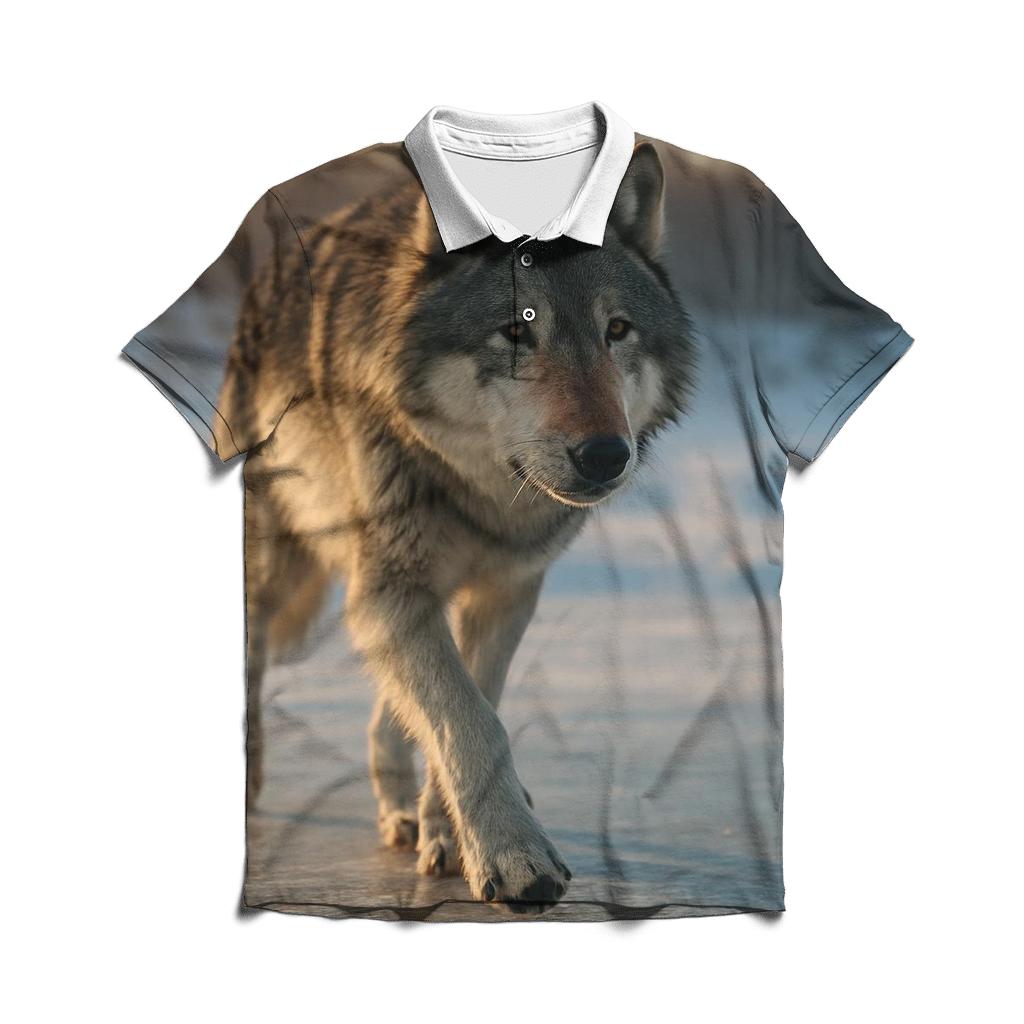 Northern Pack Alpha On Frozen Tundra classic pique polos