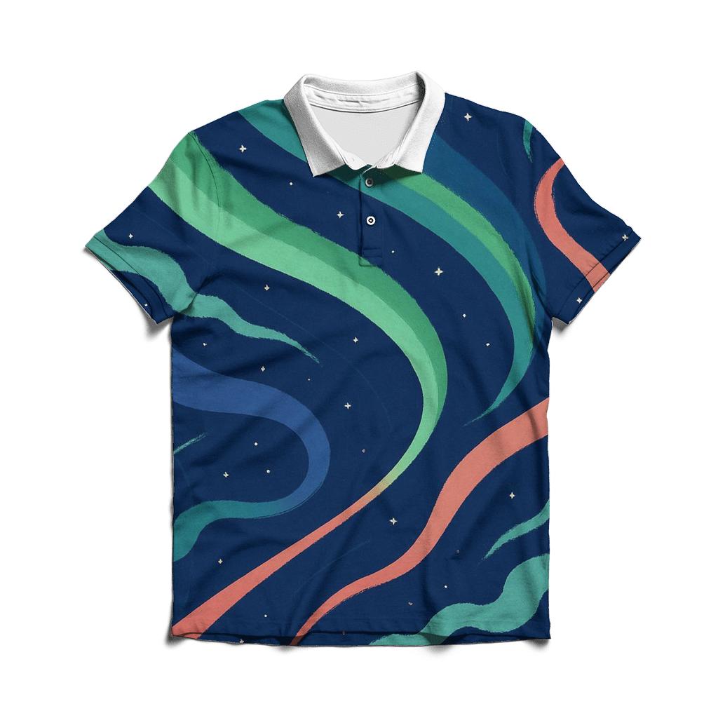 Auroral Jet Tapestry casual sports polo shirts