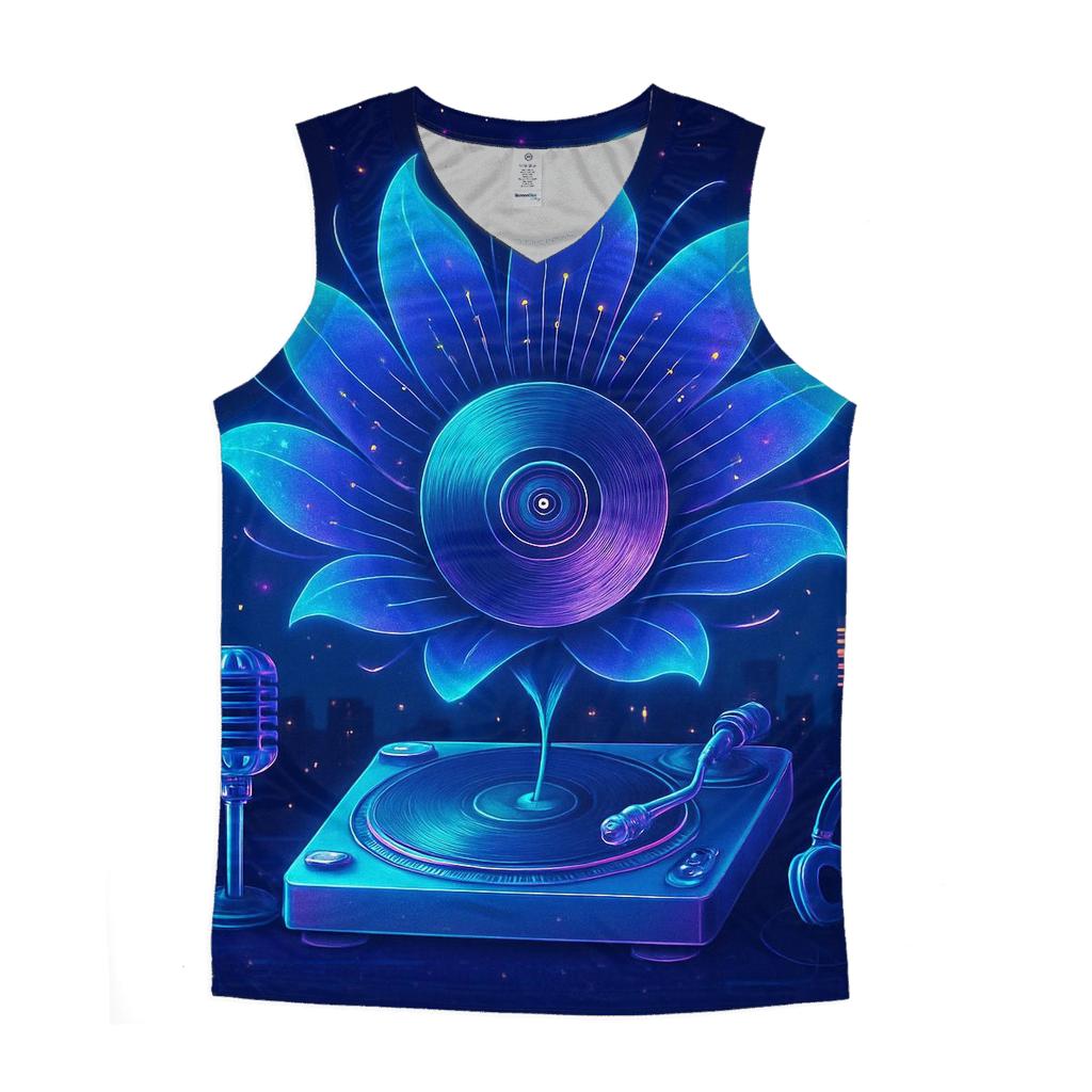 Holographic Turntable Bloom designer workout tanks