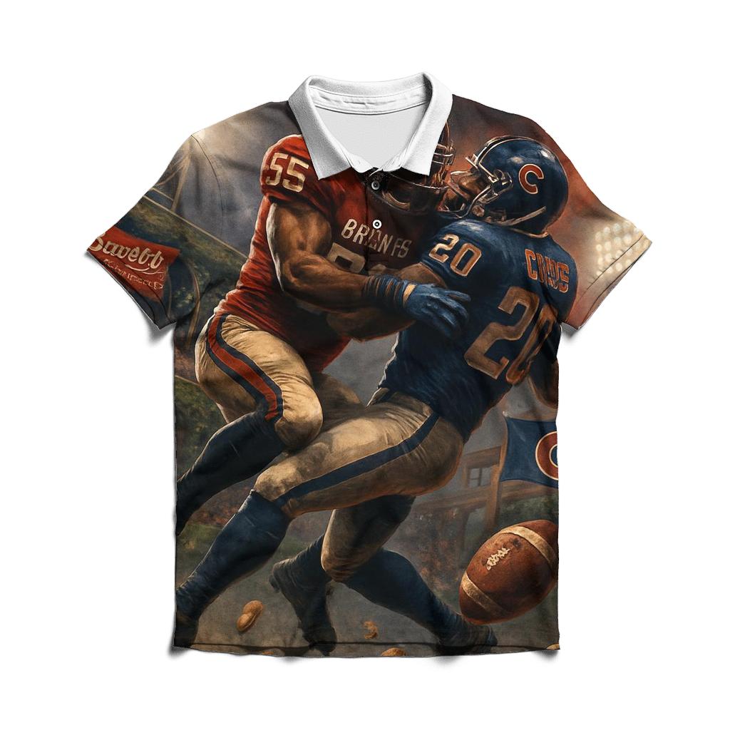Gridiron Rivalry At Wrigley And Truist designer slim fit polos