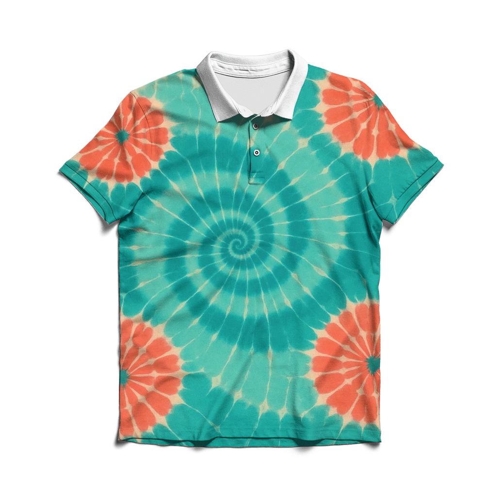 Spiral Starburst Kumo branded logo polo shirts