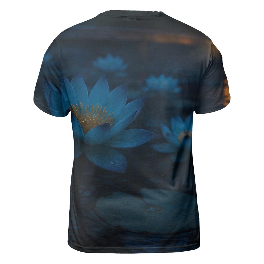 Midnight Teal Lotus Field personalized full print shirts