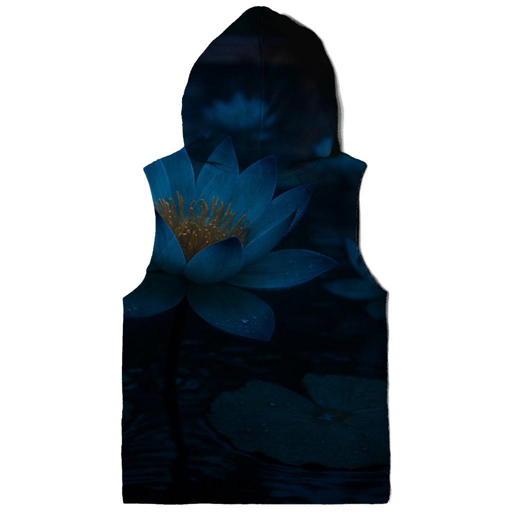 Midnight Teal Lotus Field designer hoodies