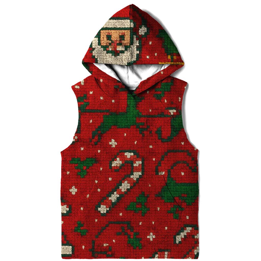 Kitschy Santa Parade Design embroidered hoodies