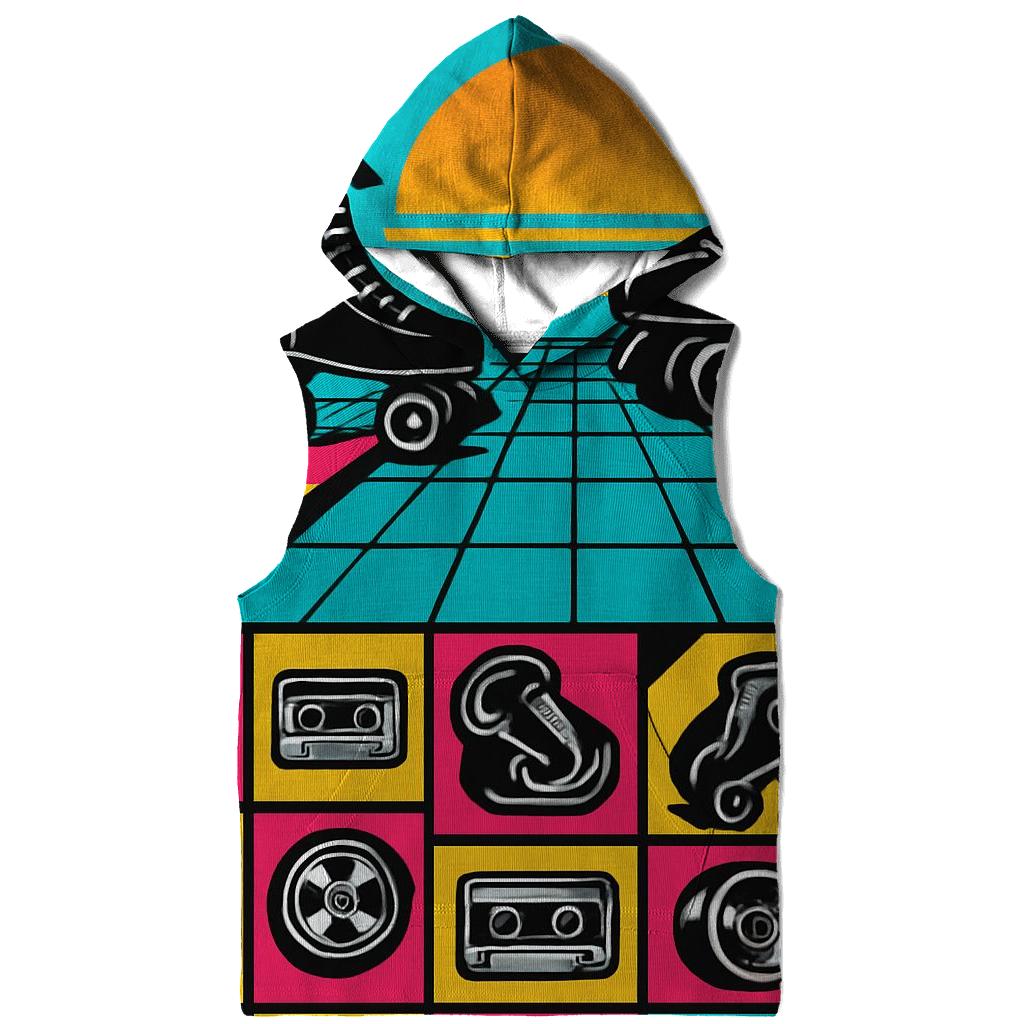 Neon Roller Rink Mosaic custom hoodies