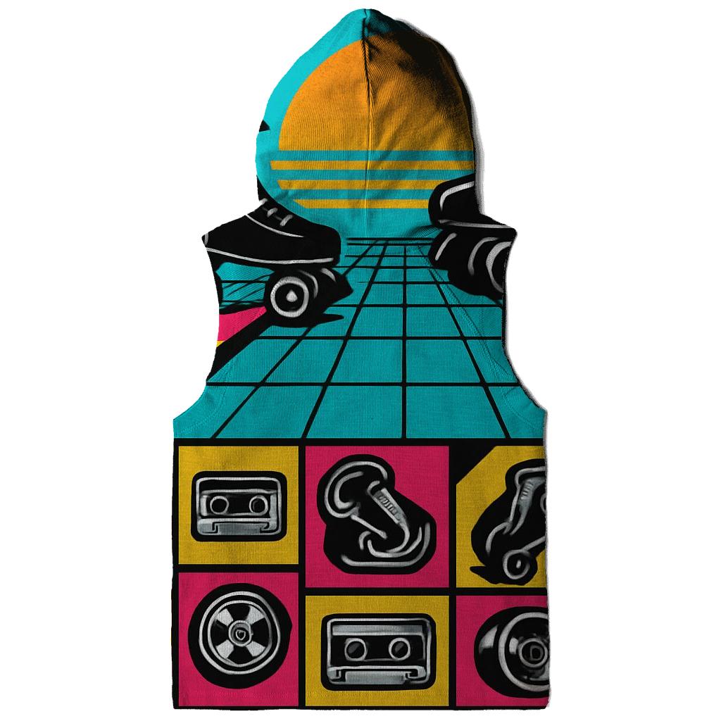 Neon Roller Rink Mosaic custom hoodies