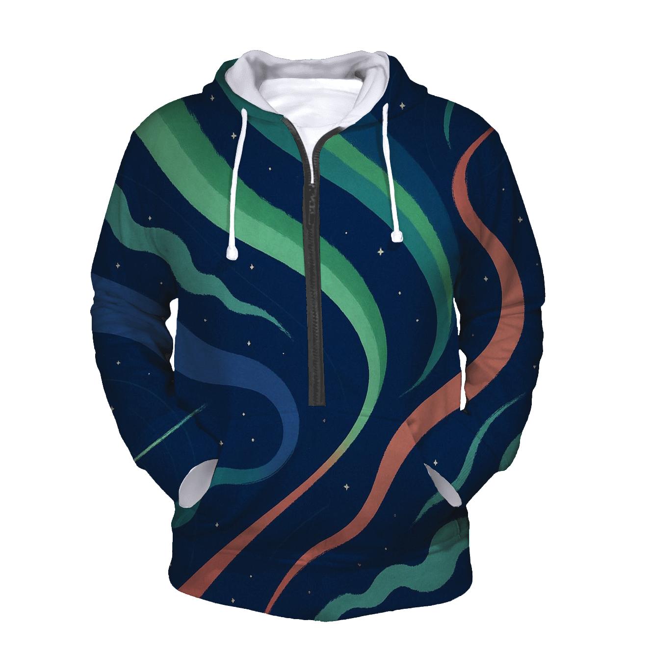 Auroral Jet Tapestry hoodie styles