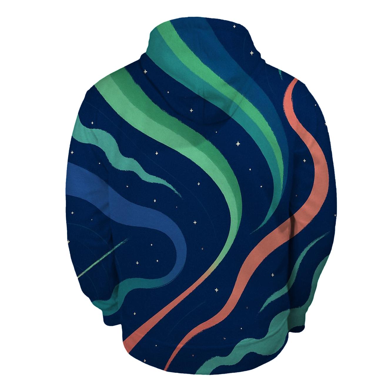 Auroral Jet Tapestry hoodie styles