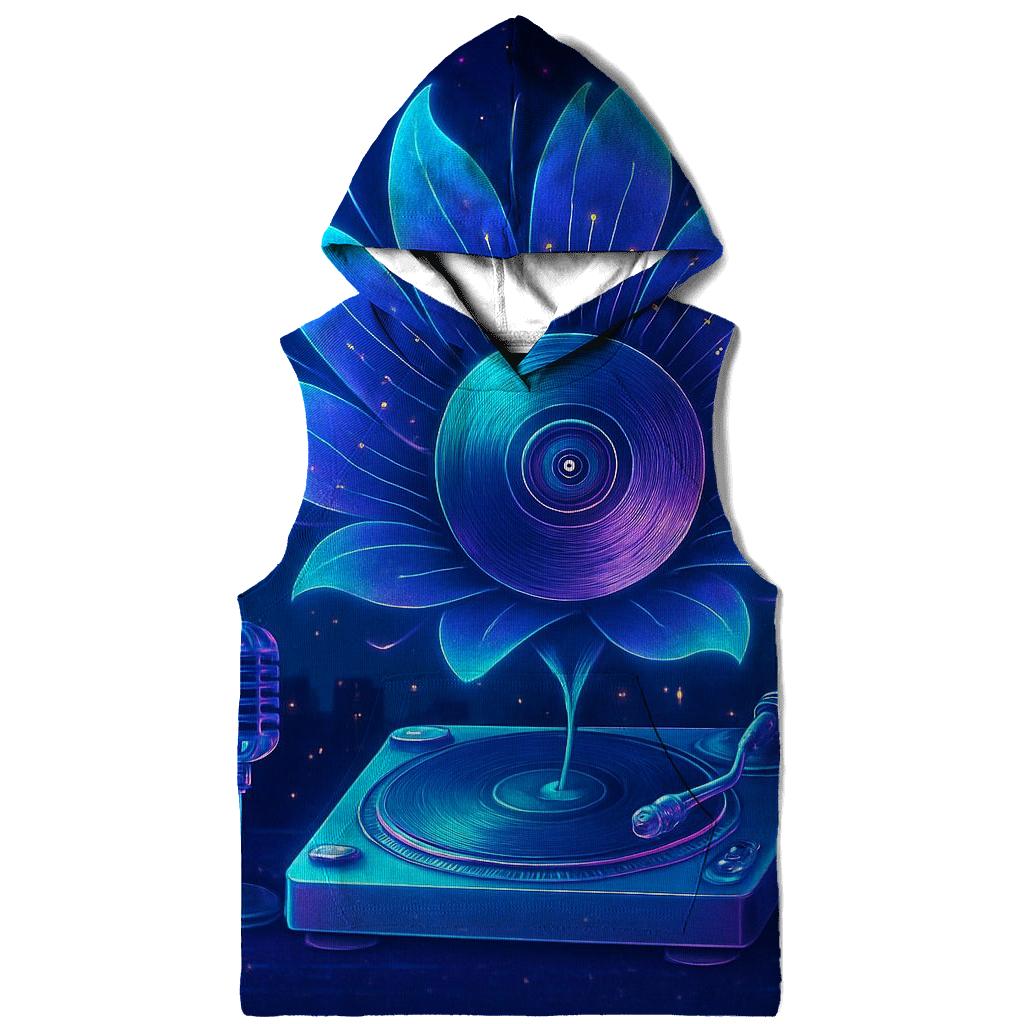 Holographic Turntable Bloom zip-up hoodies