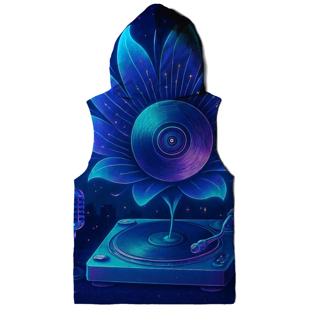 Holographic Turntable Bloom zip-up hoodies