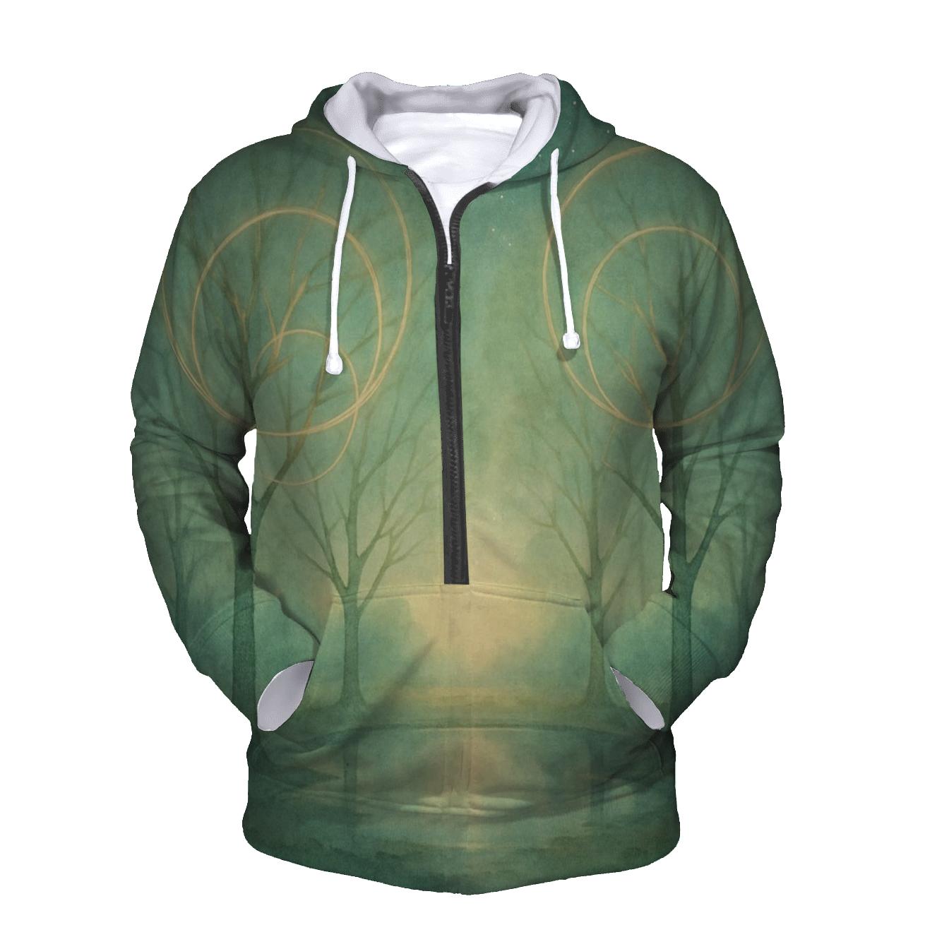 Luminous Grove printed hoodies