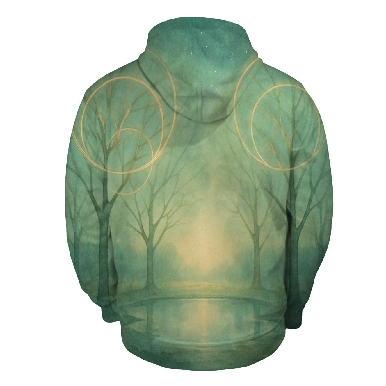 Luminous Grove printed hoodies
