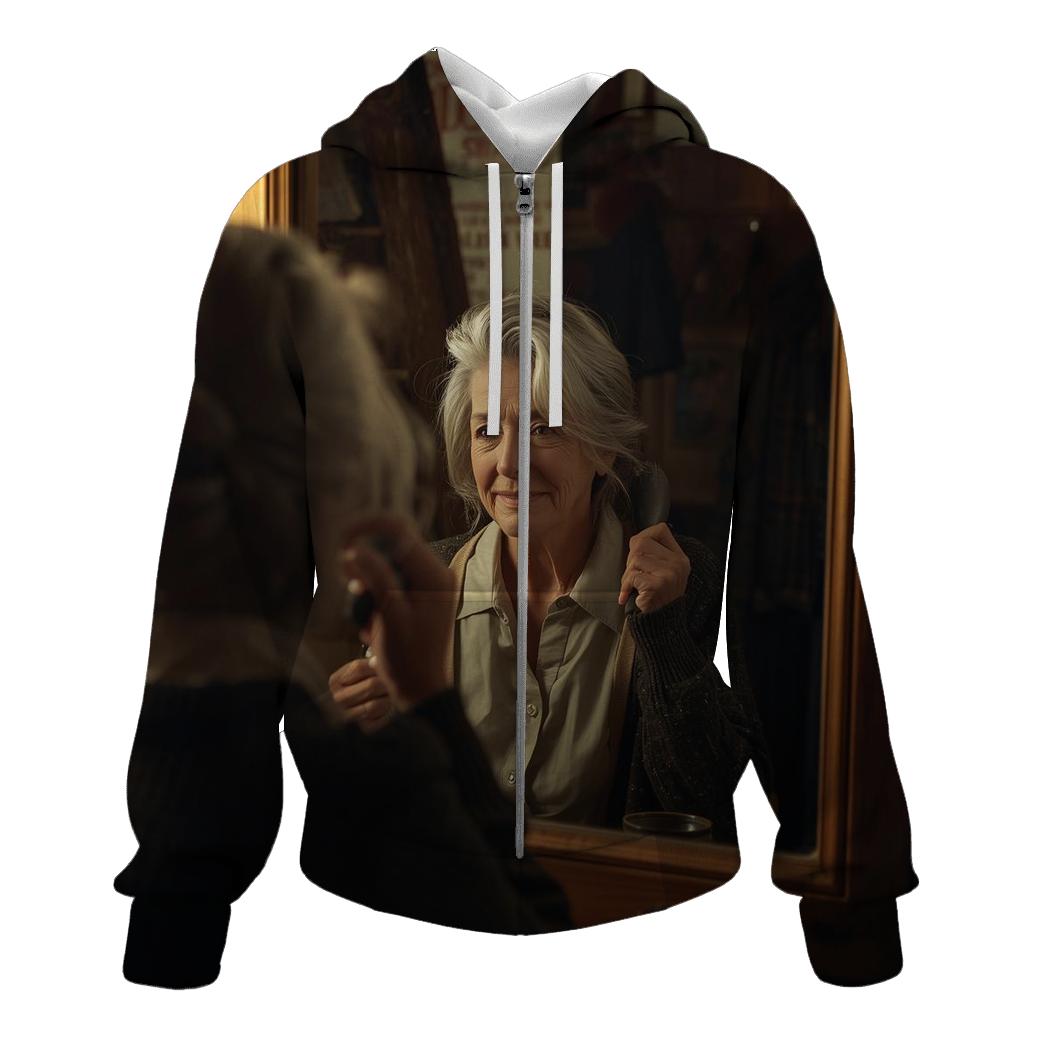 Polly Holliday Backstage Quiet Moment zip-up hoodies