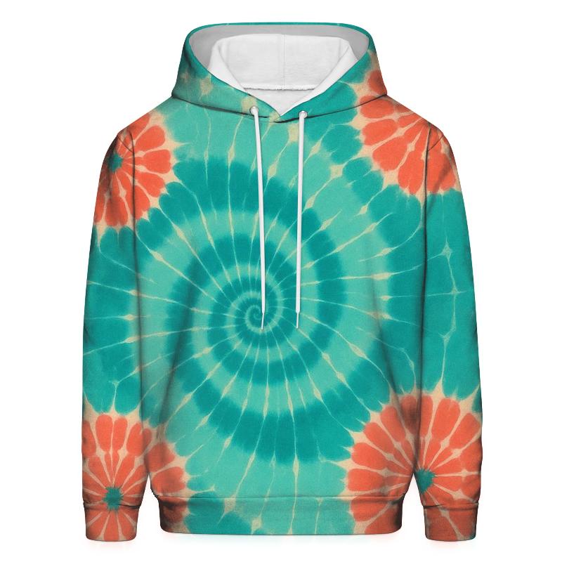 Spiral Starburst Kumo embroidered hoodies