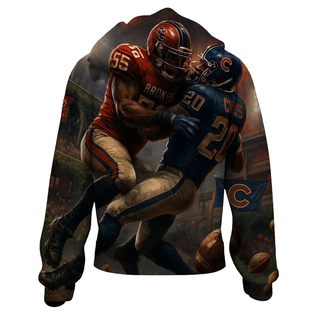 Gridiron Rivalry At Wrigley And Truist embroidered hoodies