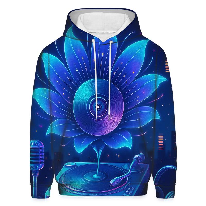 Holographic Turntable Bloom hoodie styles