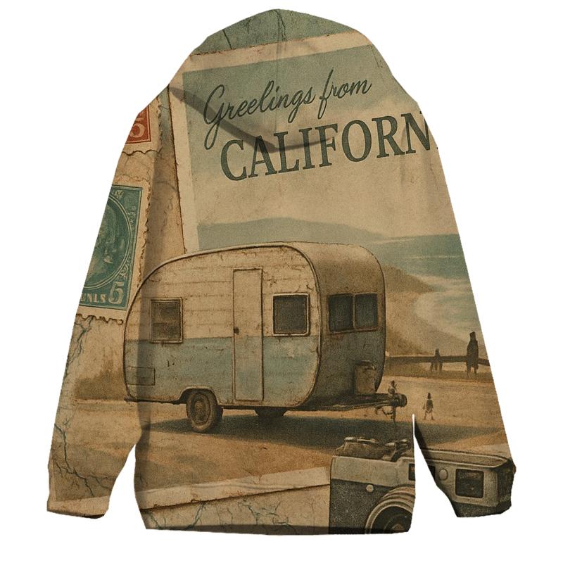 Sepia Roadtrip Postcard Collage designer hoodies