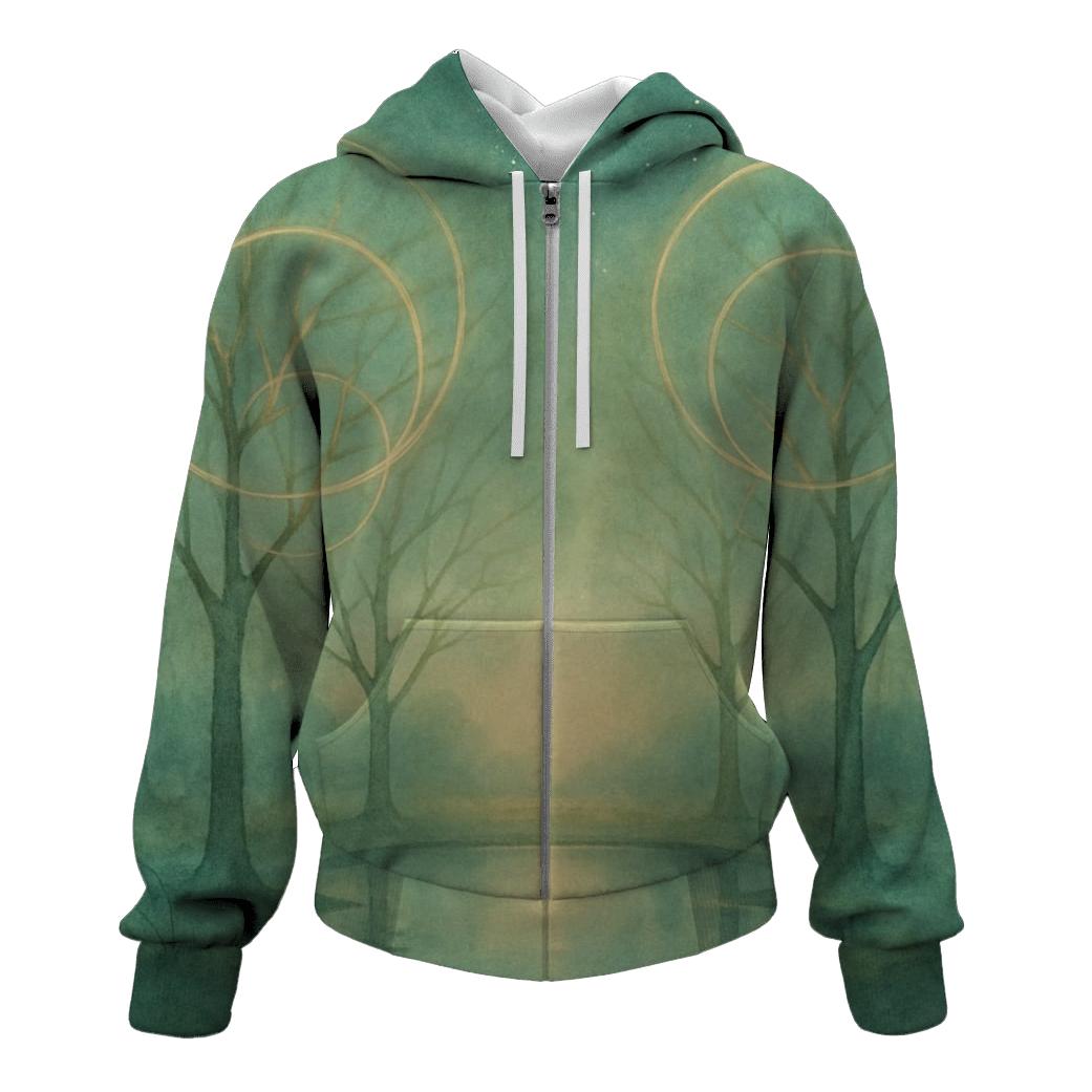 Luminous Grove graphic hoodies
